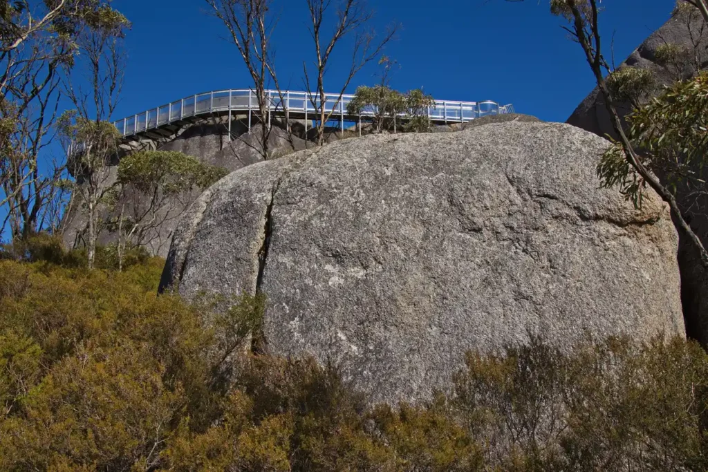The granite skywalk in the porongurups national park in the great southern region of Western Australia