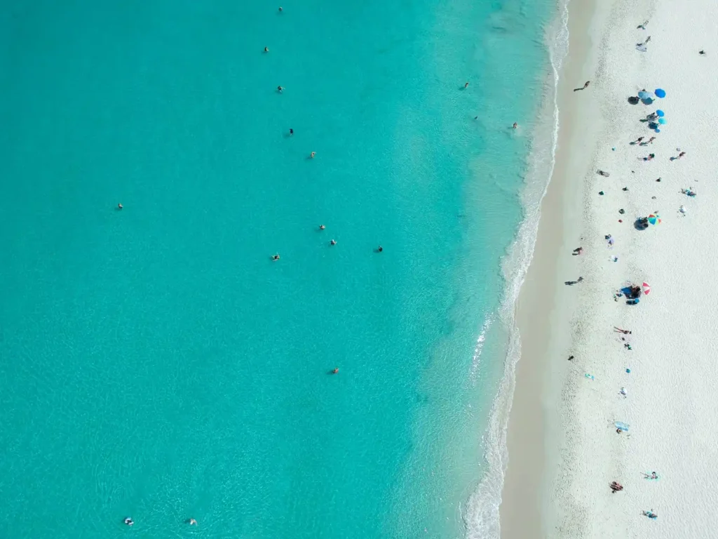 Aerial shot of coastal walk in WA.